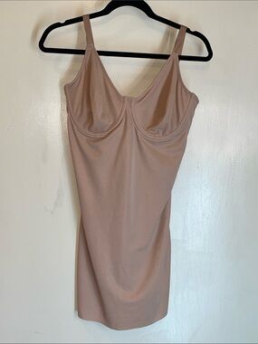 Nancy Ganz Body Slimmers Nude-Tone Underwire Slip Dress 38D